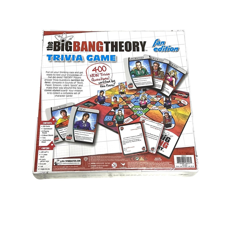 Cardinal Big Bang Theory TV Fan Edition Trivia Board Game 400 Questions 12+ - Picture 9 of 9